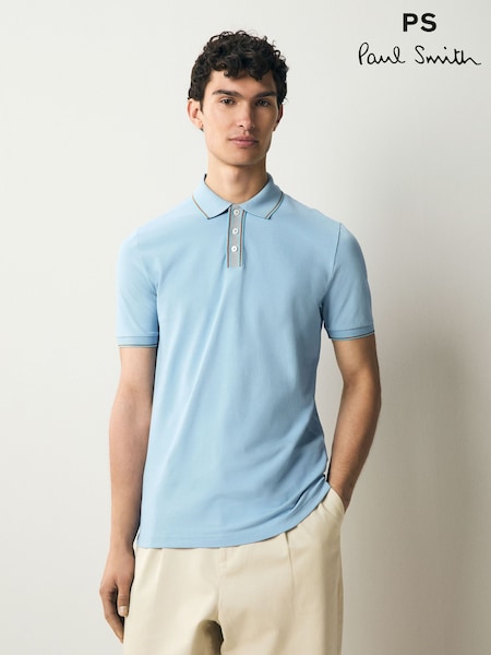 PS Paul Smith Regular Fit Blue Logo Polo Shirt (F57337) | €119