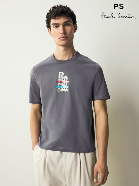 Gri - PS Paul Smith Regular-Fit Logo 100% Organic Cotton  T-Shirt (F57345) | 559 LEI