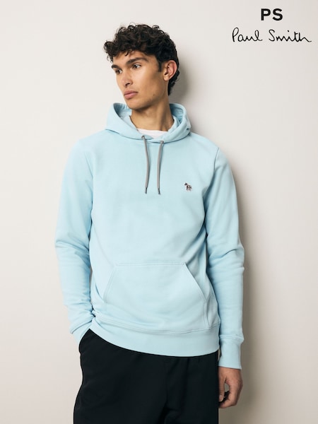 PS Paul Smith Regular Fit Blue Logo Hoodie (F57353) | 693 QAR