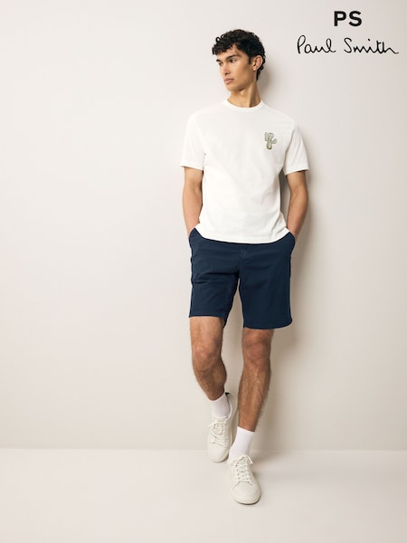 PS Paul Smith Regular Fit Blue Logo Shorts (F57357) | €165