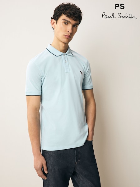 PS Paul Smith Regular Fit Blue Logo Polo Shirt (F57360) | R$ 890