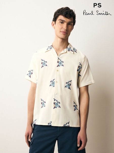 PS Paul Smith Casual Fit Short Sleeve White Shirt (F57364) | €192