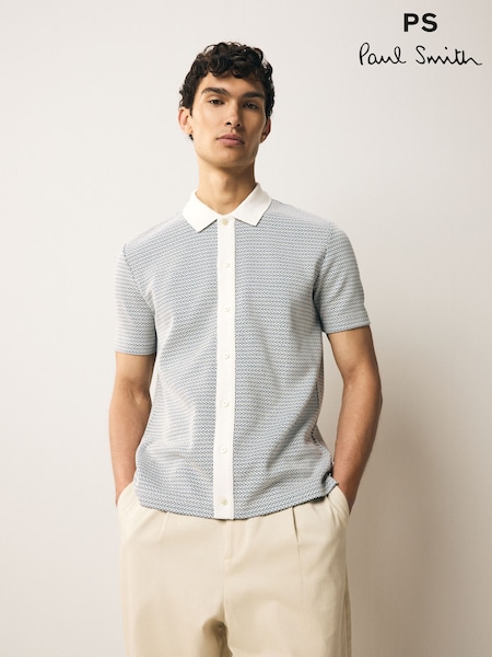 PS Paul Smith Regular Fit Logo White Polo Shirt (F57367) | €179
