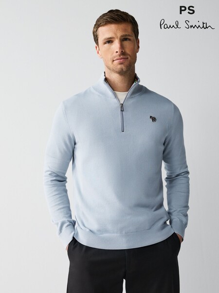 Paul Smith Knitted Zip Neck Sweatshirt (F57381) | AED844