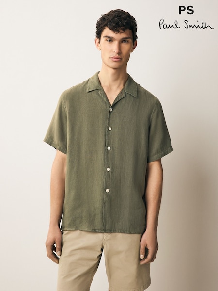 PS Paul Smith Casual Fit 100% Linen Short Sleeve Shirt (F57389) | €193