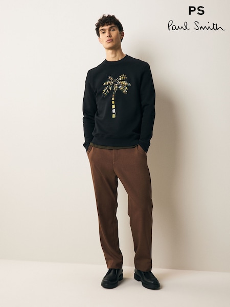 PS Paul Smith Regular Fit Graphic Black Sweatshirt (F57392) | €179