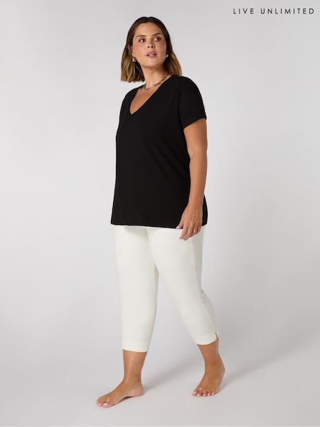 Live Unlimited Cream Cropped Jeggings (F57404) | €73