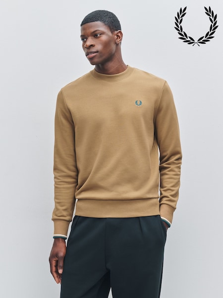 Fred Perry Neutral Crew Neck Sweatshirt (F57408) | €132