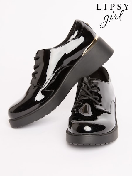 Lipsy Heel Clip Wedge Brogue School Shoes (F57437) | 45 € - 51 €