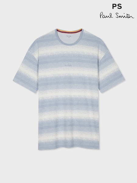 PS Paul Smith Blue Short Sleeve Stripe T-Shirt (F57483) | €146