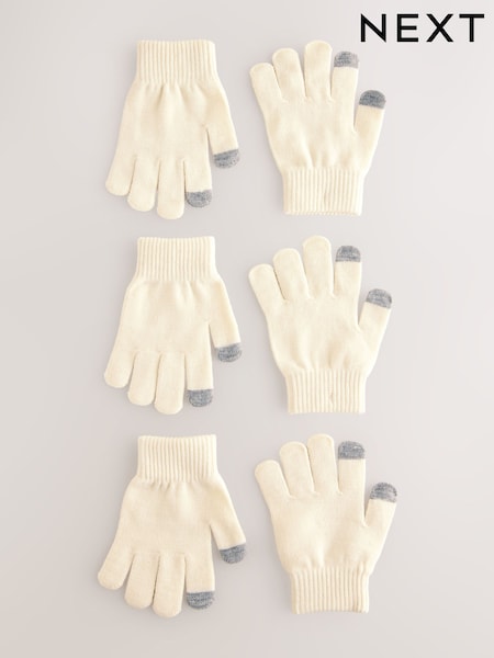 Ecru Magic Gloves 3 Pack (3-16yrs) (F57540) | 30 QAR - 35 QAR