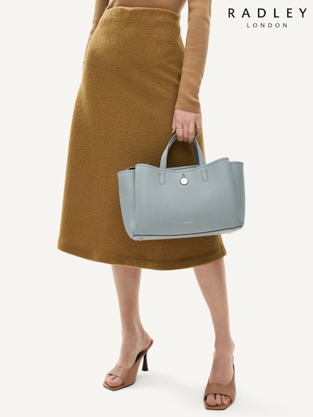 Radley London Medium Grey Bathurst Mews Zip Top Grab Bag (F57574) | €330