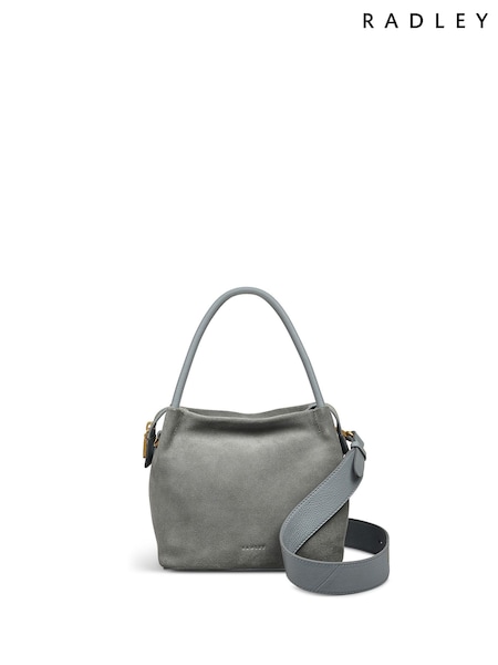 Radley Small Grey Ivydale Road Suede Zip Top Cross-Body Bag (F57602) | €279