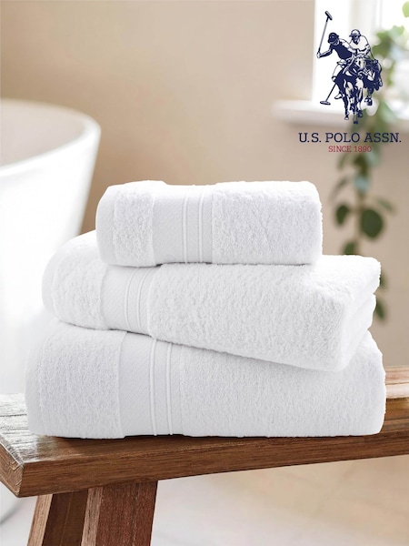 U.S. Polo Assn. Bright White Supersoft Pure Cotton Towel (F57666) | €39 - €53