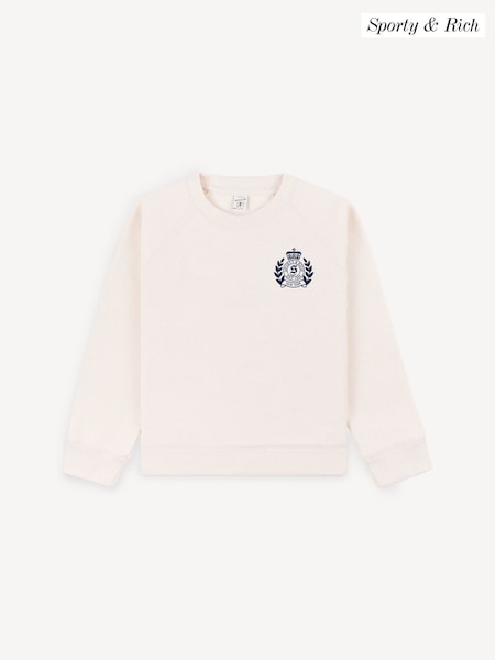 Sporty & Rich Kids H&W Crest Crewneck Sweatshirt (F57683) | ‏524 د.إ.‏