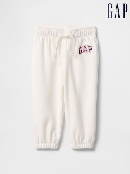 Gap White Vintage Soft Logo Joggers (Newborn-24mths) (F57712) | €16