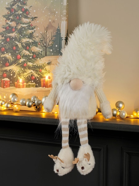 Decoris Cream Christmas Gonk Small Plush Ornament (F57743) | €22