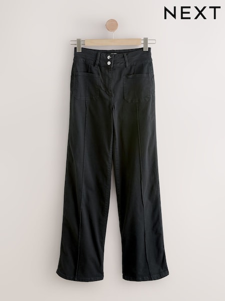 Black Slim Lift and Shape Wide Leg Jeans (F57762) | 269 QAR