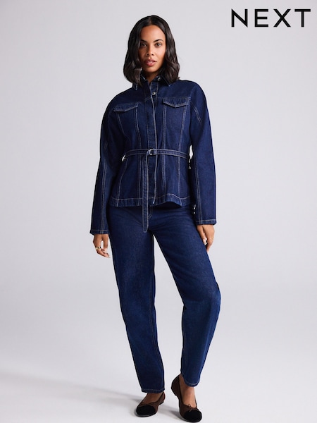 Rinse Blue Barrel Leg Jeans (F57765) | 130 QAR