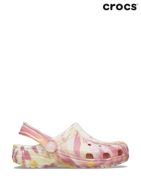 Crocs Yellow Classic Marbled Clogs (F57829) | AED233