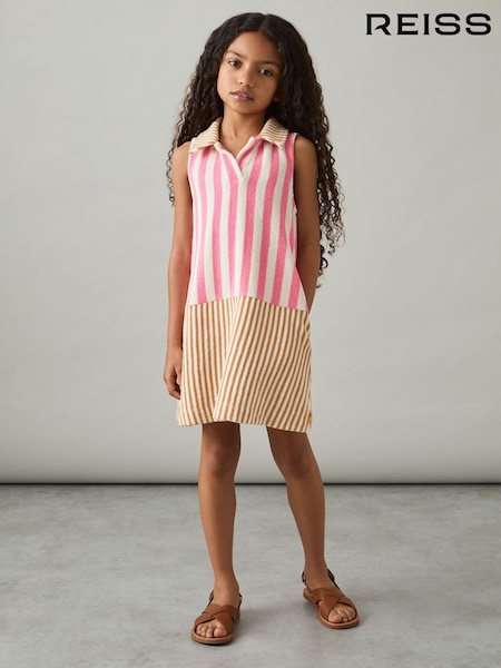 Roz - Reiss Felicia Toweling Dungă Rochie (F57908) | 289 LEI