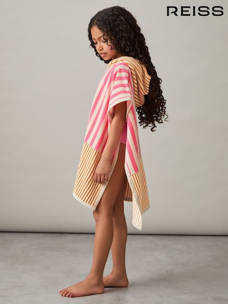Vaaleanpunainen - Reiss Ray Toweling Raita Hupullinen niemi (F57911) | €50