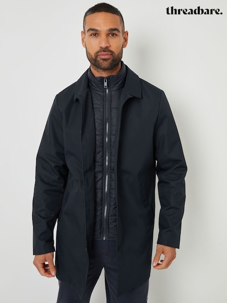 Blauw - Threadbare Collared Mock Layer Trench (F57944) | € 80