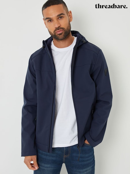 Темно-синий - Threadbare Showerproof Fleece Lined Hooded Jacket (F57959) | €64