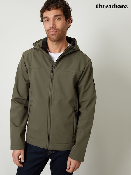 Threadbare Khaki Showerproof Fleece Lined Hooded Jacket (F57965) | kr685