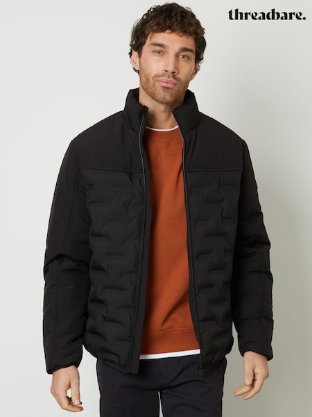 Musta - Threadbare Quilted Panel Funnel Neck Jacket (F57969) | €71