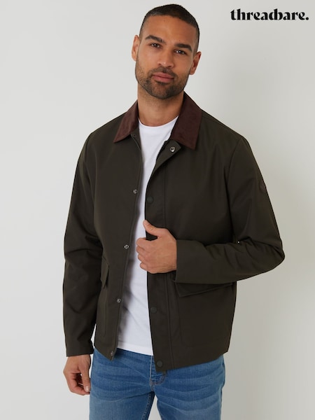 Threadbare Khaki Showerproof Collared Lightweight Jacket (F57988) | R$ 525