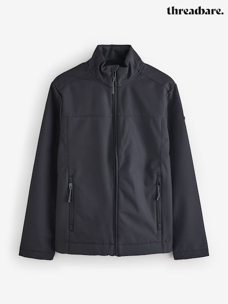 Threadbare Black Stretch Funnel Neck Lightweight Jacket (F57995) | AED149