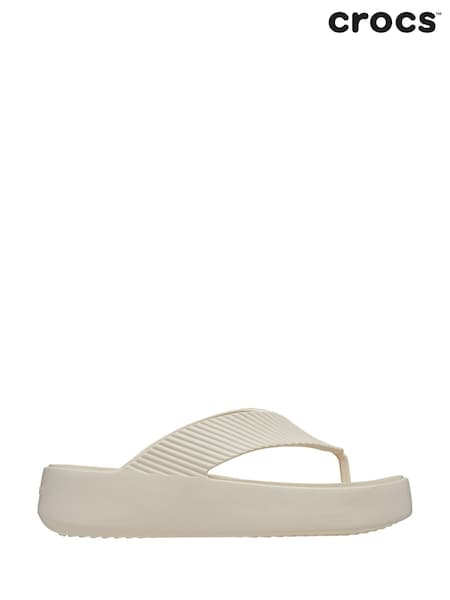 Crocs Natural Getaway Platform Flip Sandals (F58006) | AED291