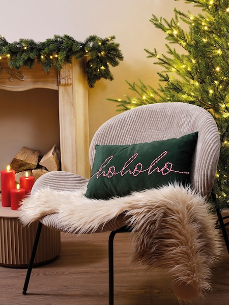 Decoris Green Ho Ho Ho Christmas Cushion (F58021) | €21