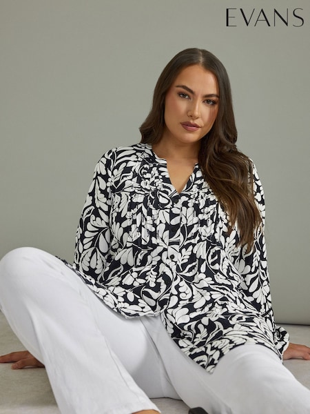Evans Pintuck Black Blouse (F58072) | 56 €