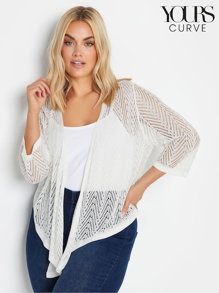 Yours Curve Chevron Pointelle Waterfall Cardigan (F58164) | € 32