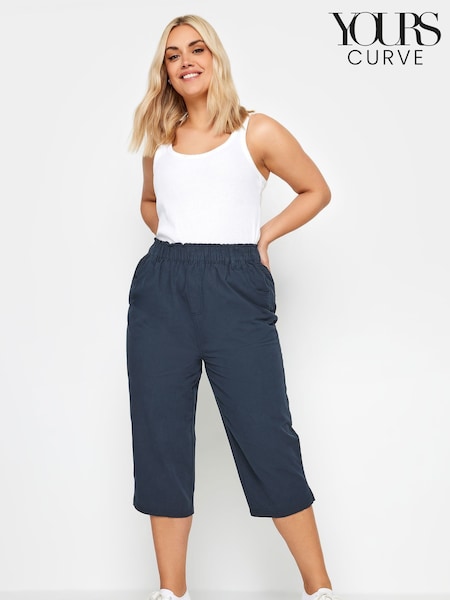 Yours Curve Cool 100% Cotton Cropped Trousers (F58171) | 37 €