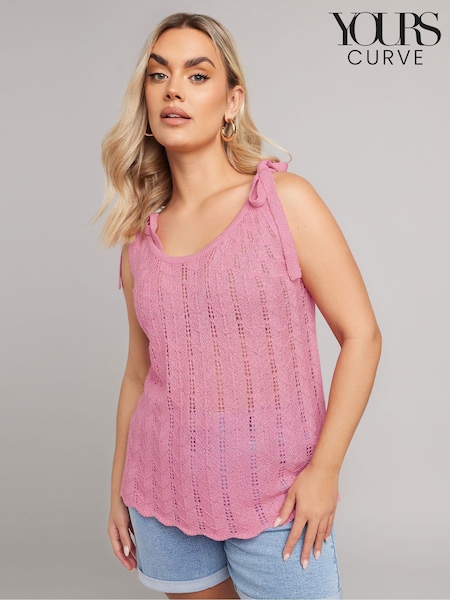Vaaleanpunainen - Yours Curve Solmio Yksityiskohtaliivi (F58194) | €38