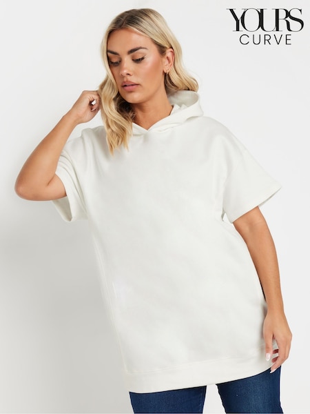 Yours Curve 100% Cotton Short Sleeve Hoodie (F58205) | ‏146‏₪