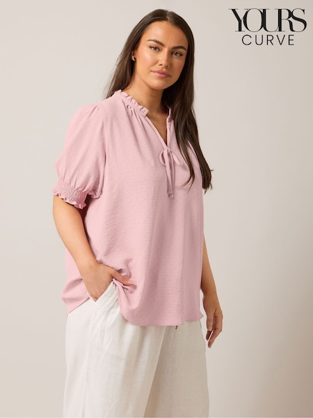 Rosa - Yours Curve Frill Collar Tie Blouse (F58234) | 51 €