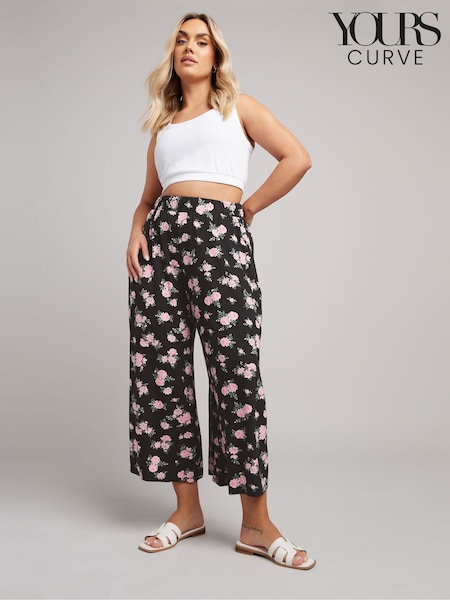 Yours Curve Black Jersey Midaxi Culottes (F58243) | €39