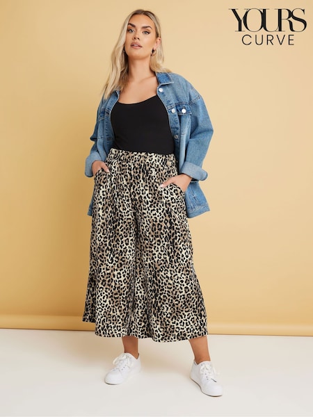 Yours Curve Brown Jersey Midaxi Culottes (F58292) | €35