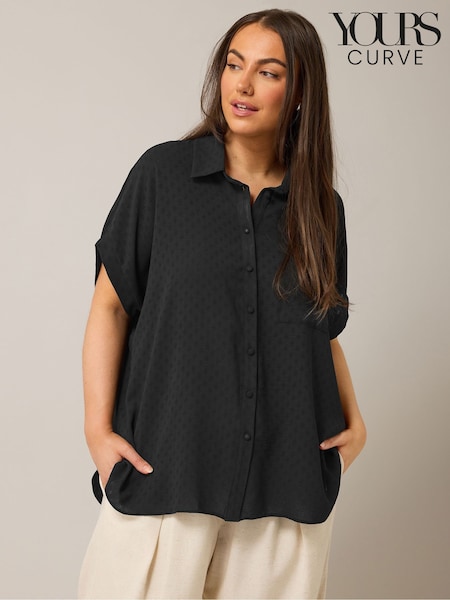 Negro - Yours Curve Grown On Sleeve Blouse (F58298) | 51 €