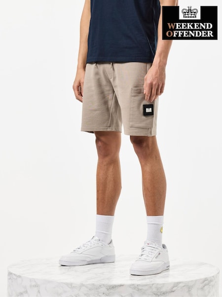 Коричневый - Weekend Offender Hawkins Zip Pocket Shorts (F58331) | €60