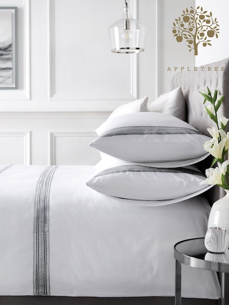 Appletree Black Embroidered Bands Embroidered Duvet Cover Set (F58399) | €53 - €80