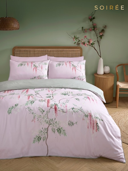 Soiree Pink Enya 100% Cotton Duvet Cover Set (F58406) | €66 - €93