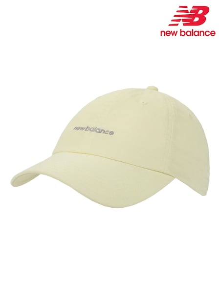 New Balance Cream Womens 6 Panel Linear Logo Hat (F58542) | €28