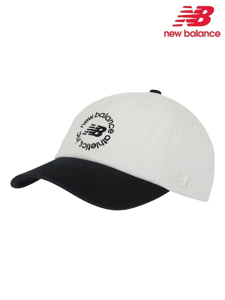 New Balance White 6 Panel Circle Graphic 100% Cotton Hat (F58557) | €31