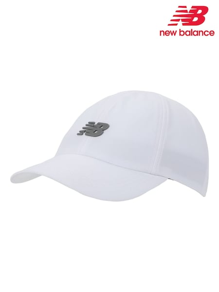 New Balance White 6 Panel Performance Hat V 2.0 (F58569) | $32