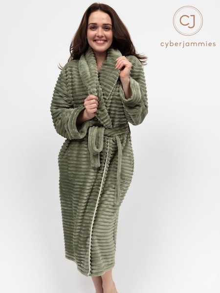 Verde - Cyberjammies Striped Sealskin Fleecy Dressing Gown (F58576) | 59 €
